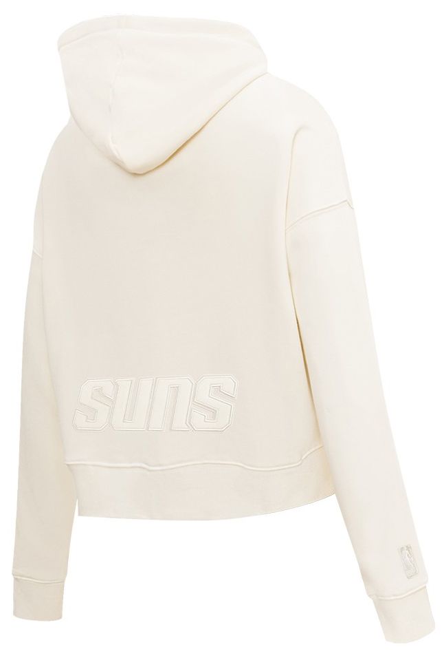 Pro Standard Women's Phoenix Suns Off White Neutral Cropped Fleece Pullover Hoodie product image