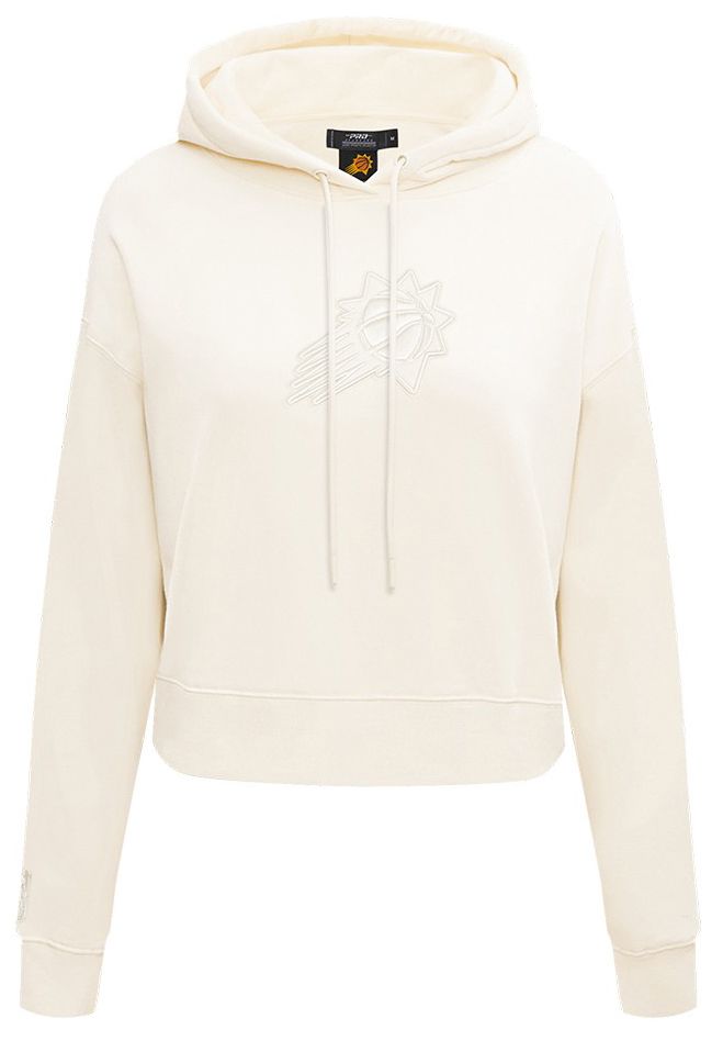 Pro Standard Women's Phoenix Suns Off White Neutral Cropped Fleece Pullover Hoodie product image