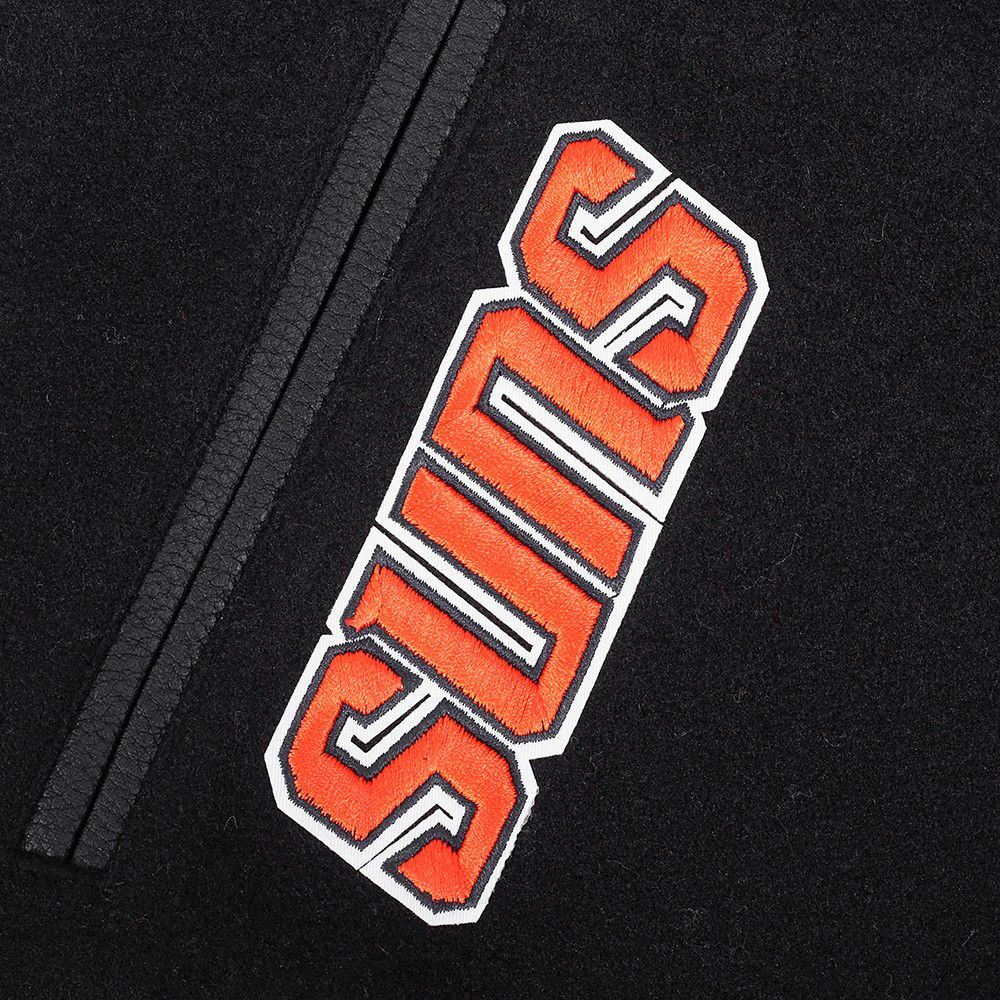 Pro Standard Women's Phoenix Suns Black Classic Rib Wool Varsity Jacket product image