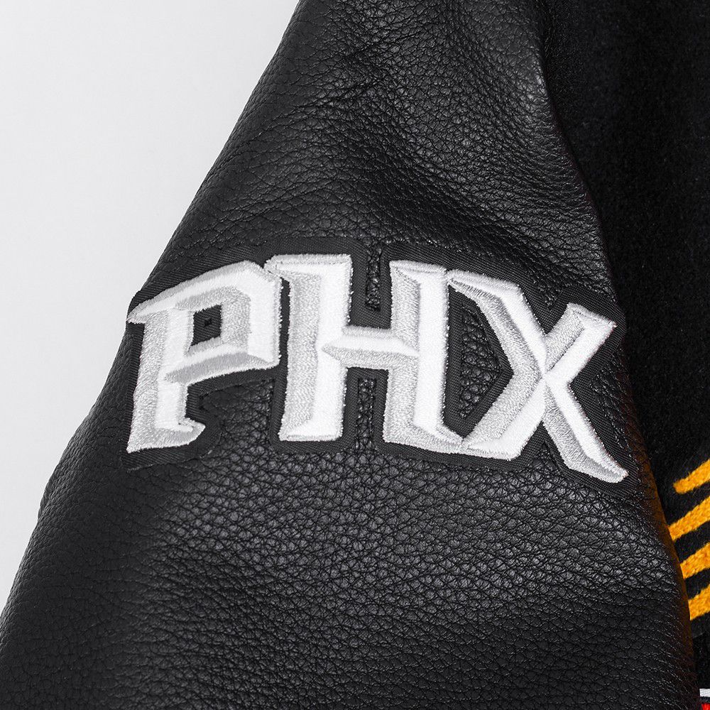 Pro Standard Women's Phoenix Suns Black Classic Rib Wool Varsity Jacket product image