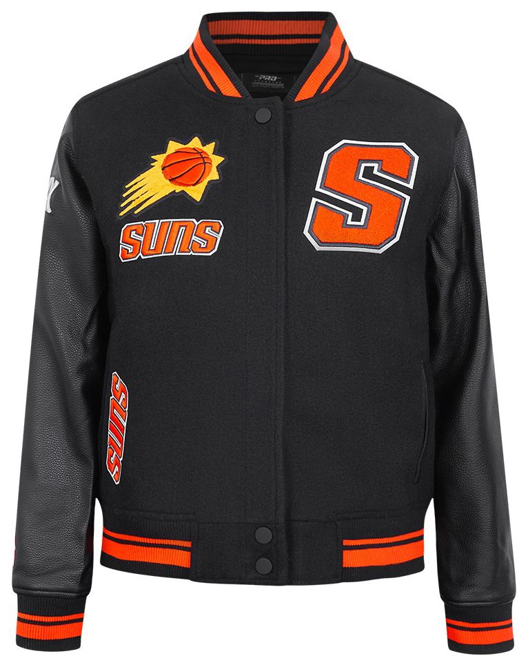 Pro Standard Women's Phoenix Suns Black Classic Rib Wool Varsity Jacket product image