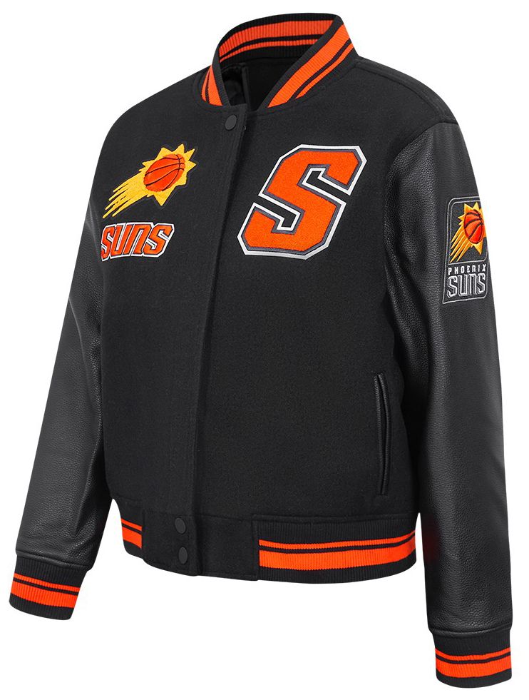 Pro Standard Women's Phoenix Suns Black Classic Rib Wool Varsity Jacket product image