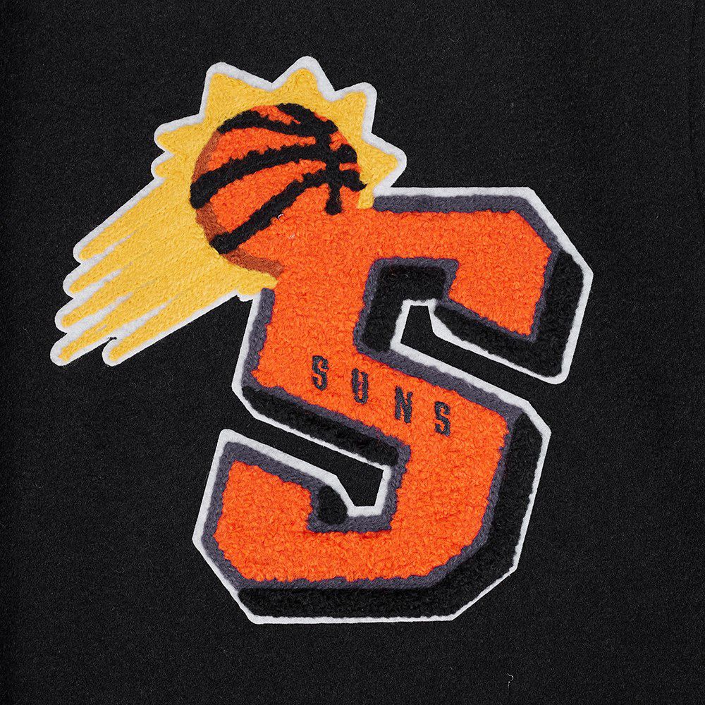 Pro Standard Women's Phoenix Suns Black Classic Rib Wool Varsity Jacket product image