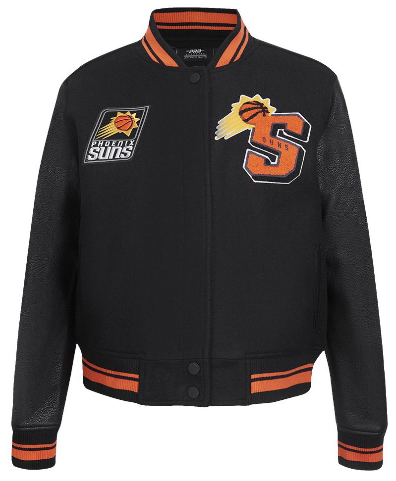 Pro Standard Women's Phoenix Suns Black Classic Rib Wool Varsity Jacket product image