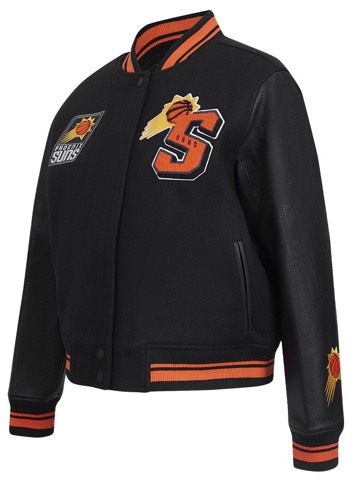 Pro Standard Women's Phoenix Suns Black Classic Rib Wool Varsity Jacket product image