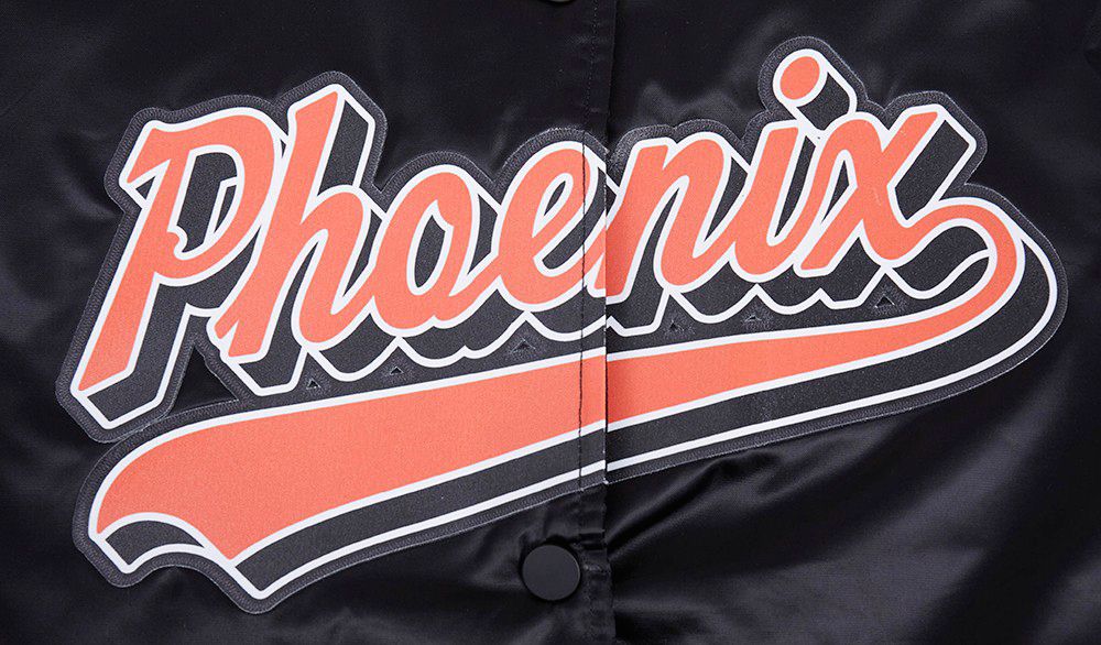 Pro Standard Women's Phoenix Suns Black Script Tail Satin Jacket product image
