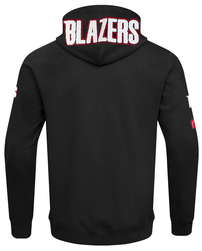 Pro Standard Men's Portland Trail Blazers Black Classic Chenille Full Zip Hoodie product image