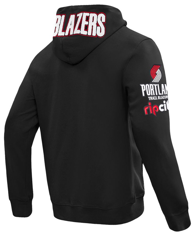 Pro Standard Men's Portland Trail Blazers Black Classic Chenille Full Zip Hoodie product image