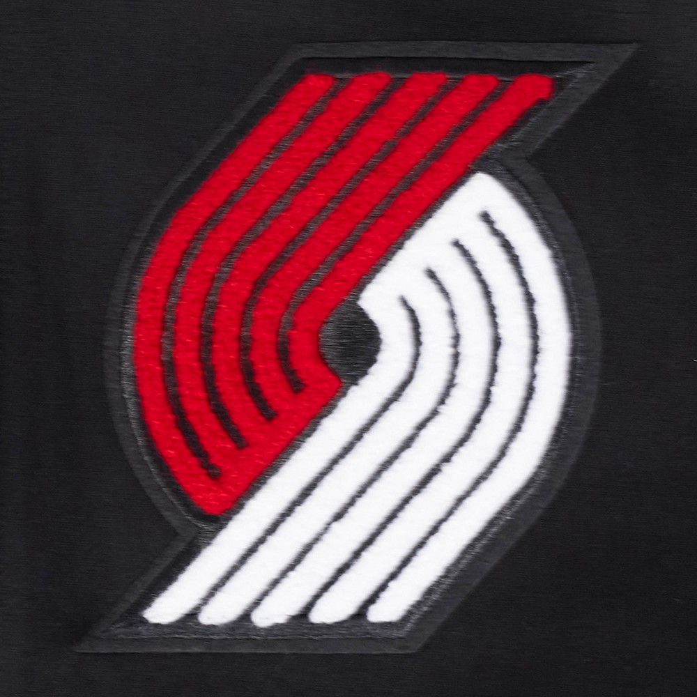 Pro Standard Men's Portland Trail Blazers Black Classic Chenille Full Zip Hoodie product image