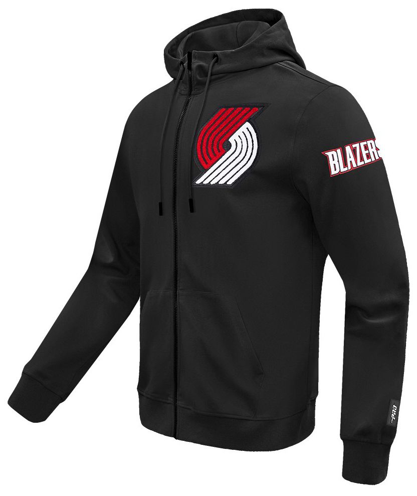 Pro Standard Men's Portland Trail Blazers Black Classic Chenille Full Zip Hoodie product image