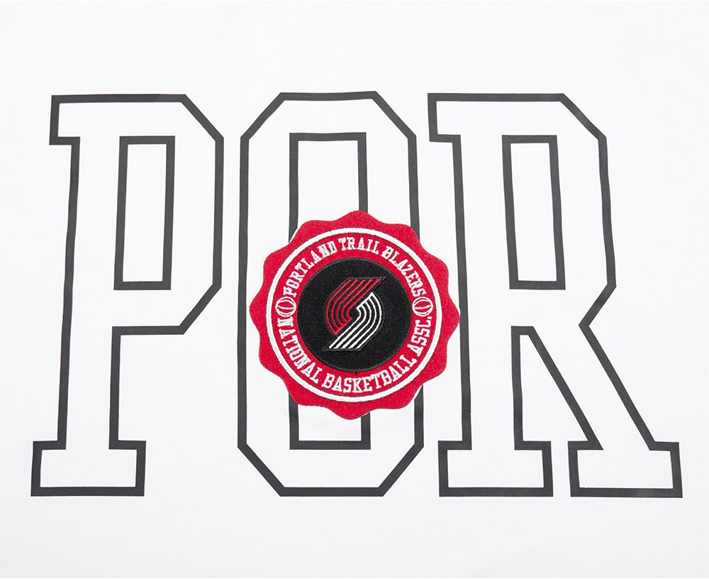 Pro Standard Women's Portland Trail Blazers White Crest Emblem Boxy T-Shirt product image