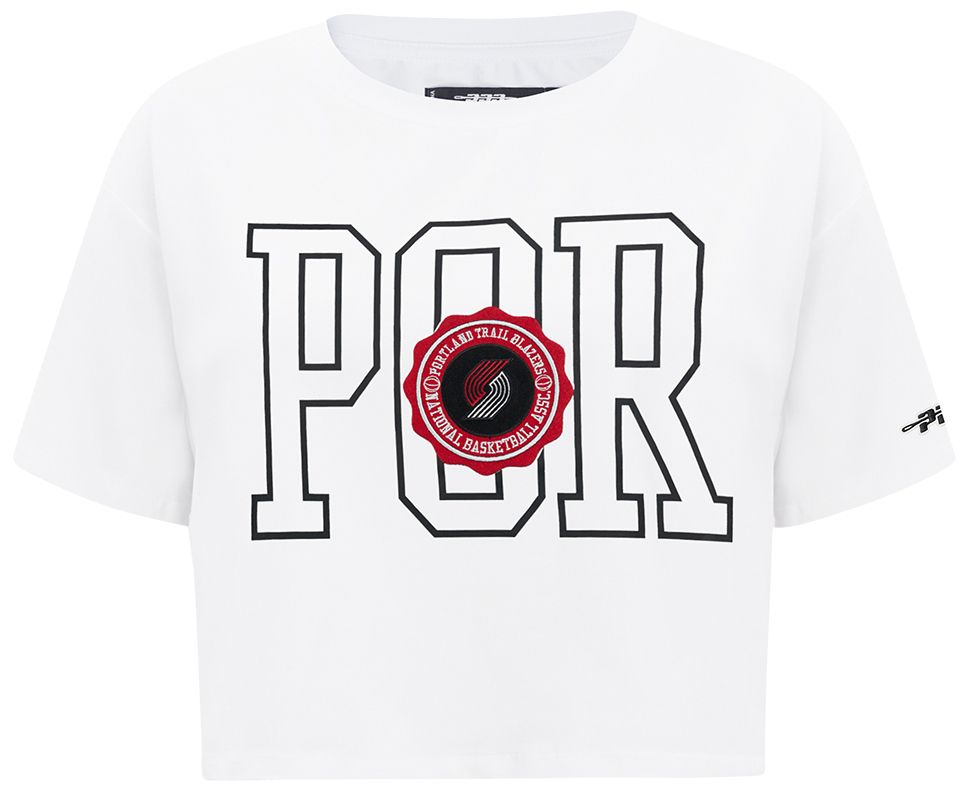 Pro Standard Women's Portland Trail Blazers White Crest Emblem Boxy T-Shirt product image