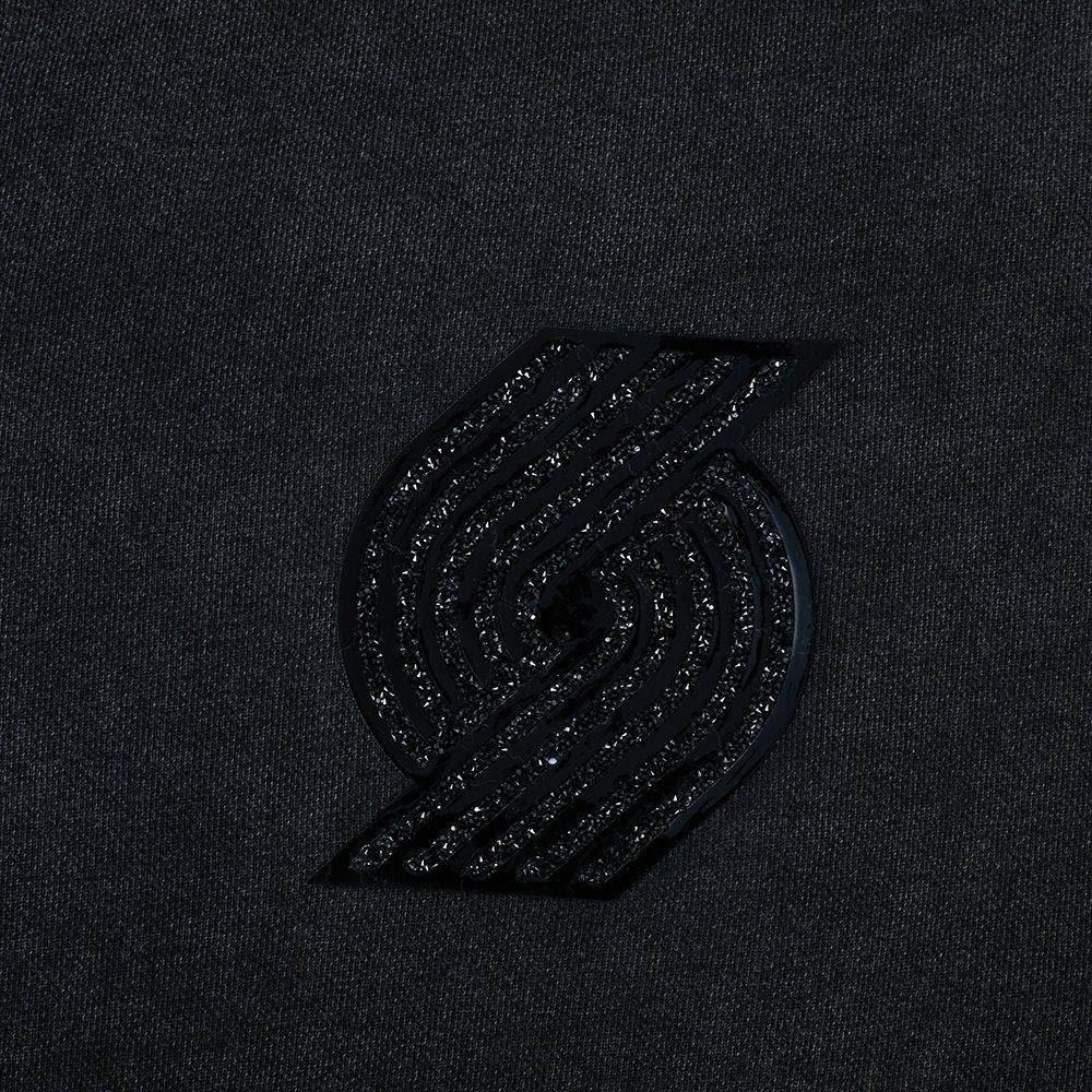 Pro Standard Women's Portland Trail Blazers Crystalline Cropped Pullover Hoodie product image