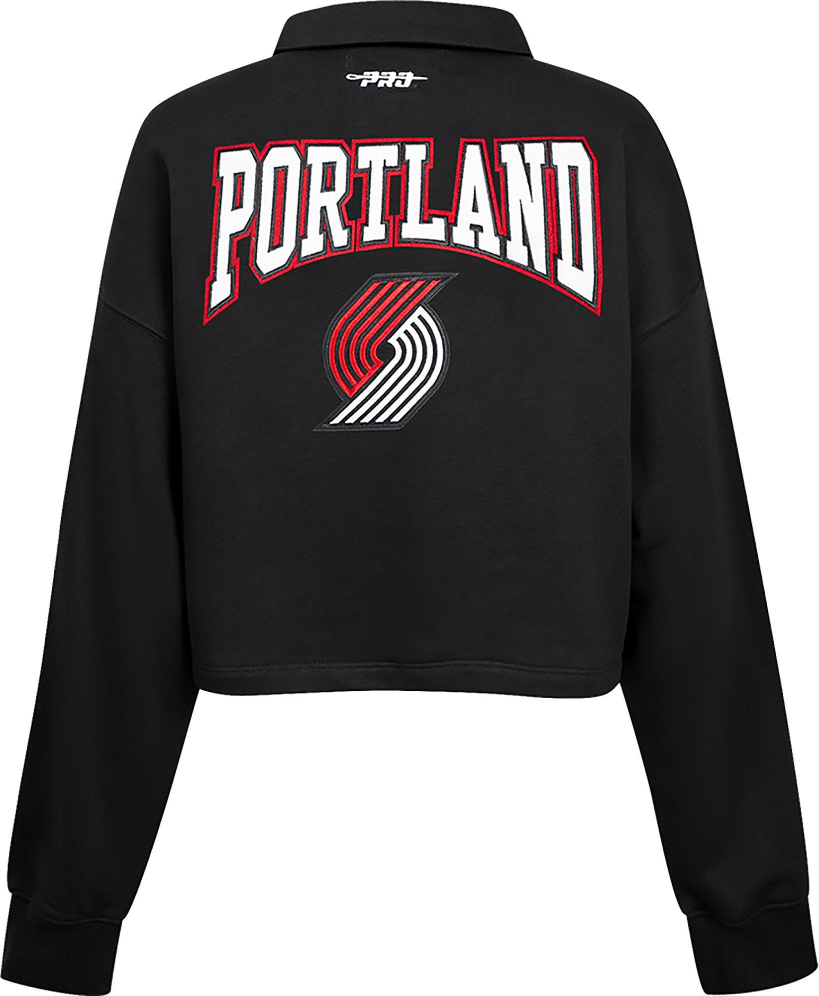 Pro Standard Women's Portland Trail Blazers Black Crest Emblem Long Sleeve Polo product image