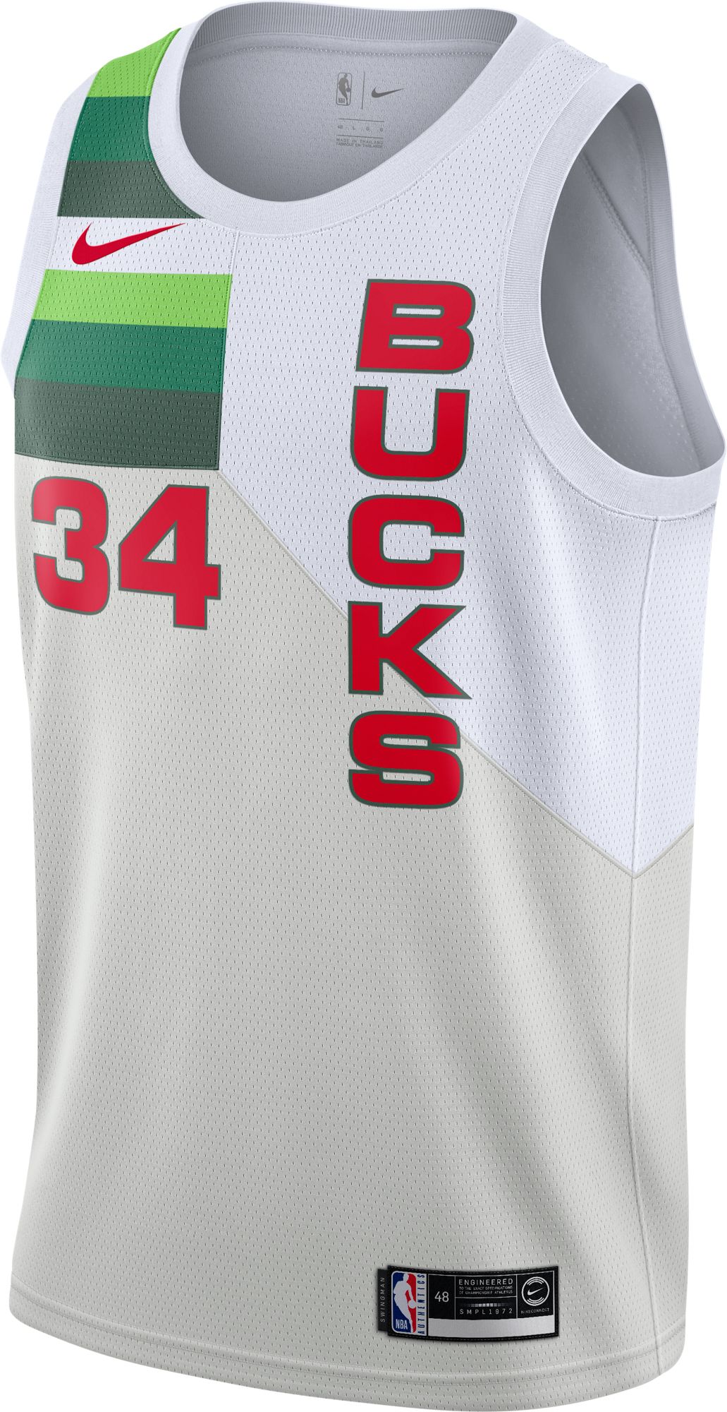 Nike Men's Milwaukee Bucks Giannis Antetokounmpo Dri-FIT Earned Edition Swingman Jersey product image