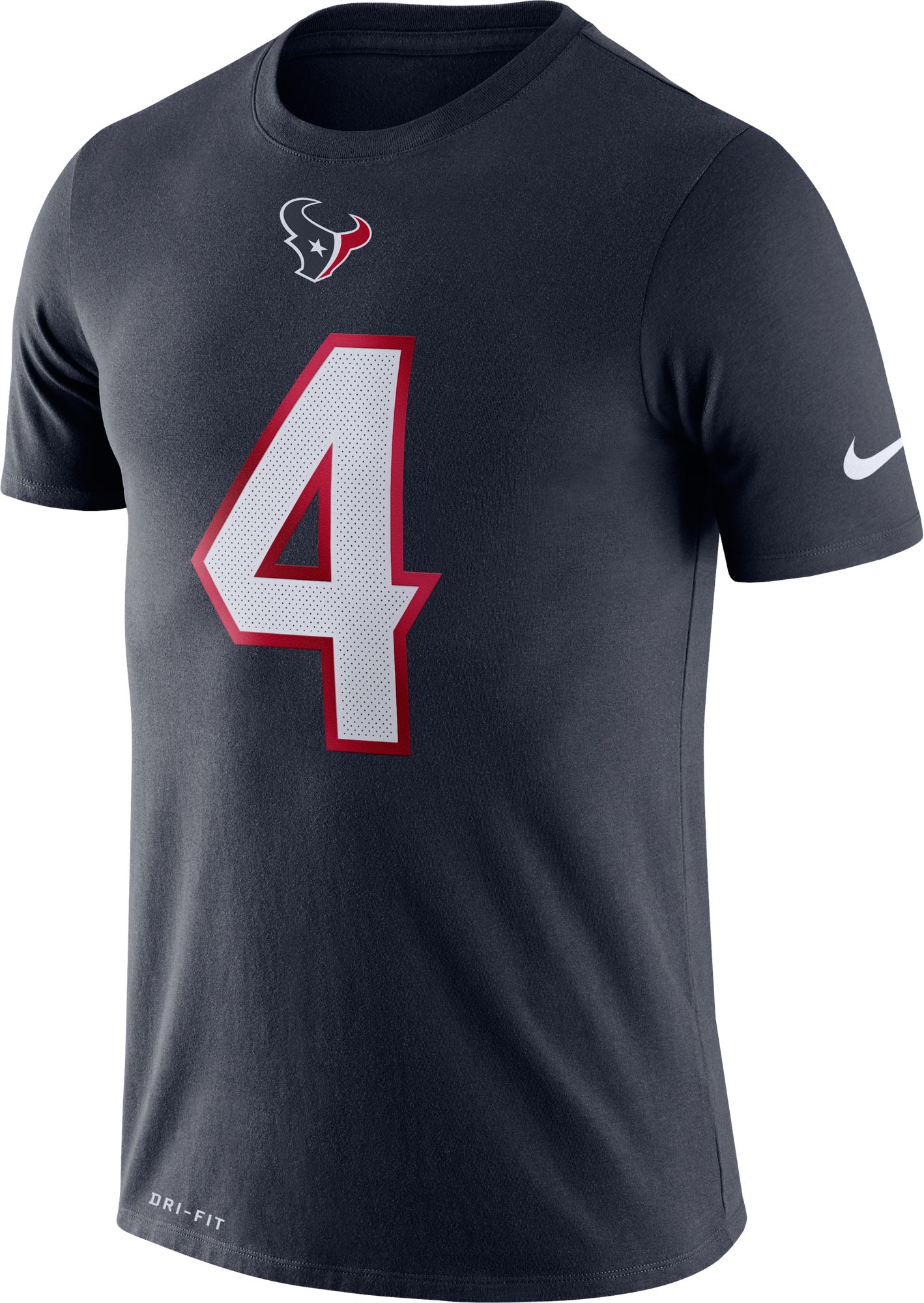 Nike Men's Houston Texans Deshaun Watson #4 Logo Navy T-Shirt product image