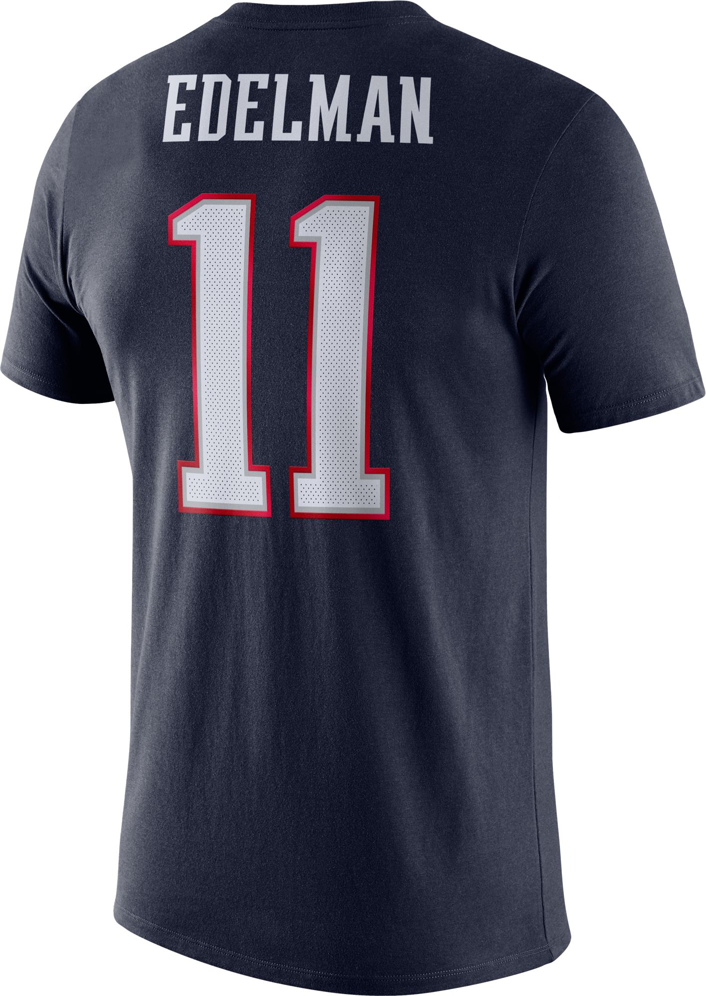 Nike Men's New England Patriots Julian Edelman #11 Logo Navy T-Shirt product image
