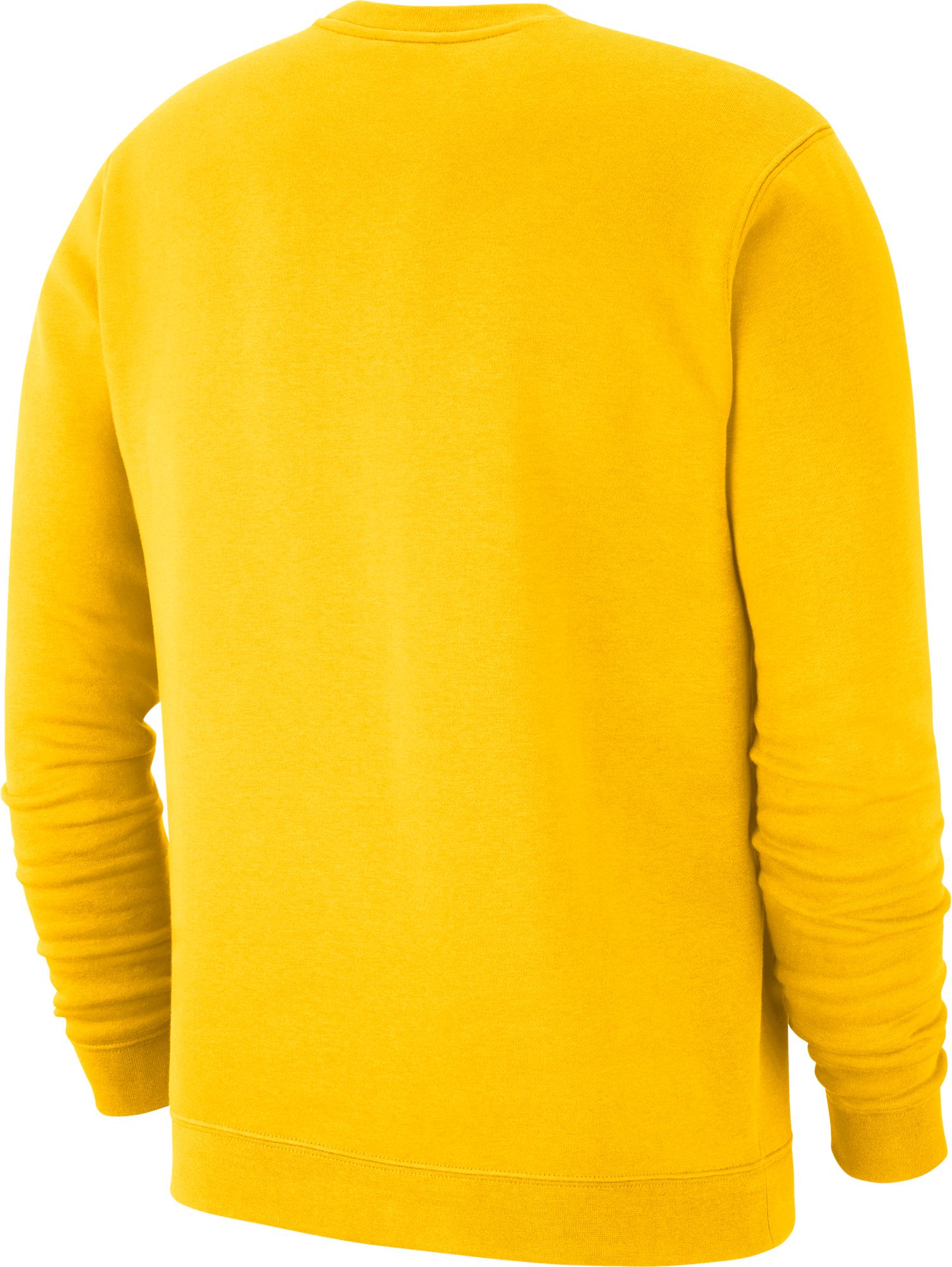 Nike Men's Michigan Wolverines Maize Club Fleece Crew Neck Sweatshirt