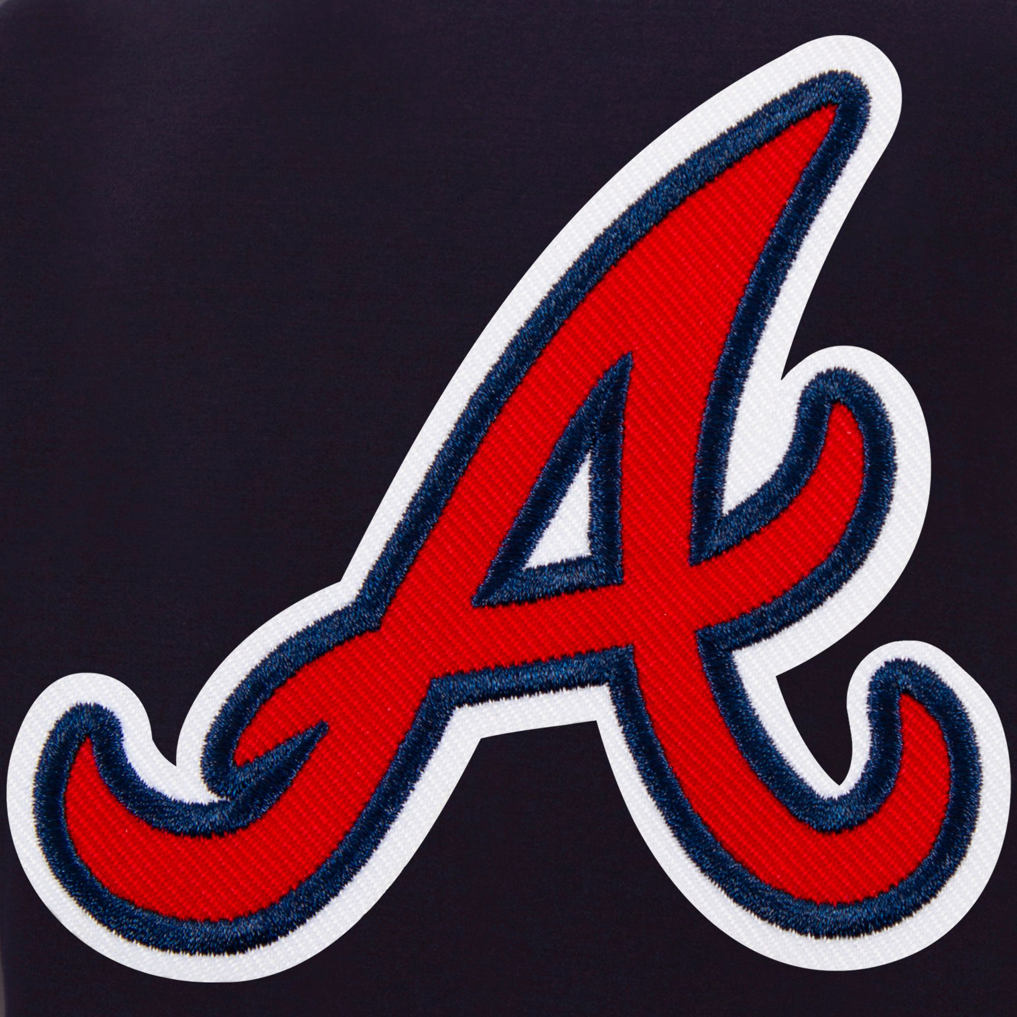 JH Design Men's Atlanta Braves Navy Reversible  Varsity Jacket product image