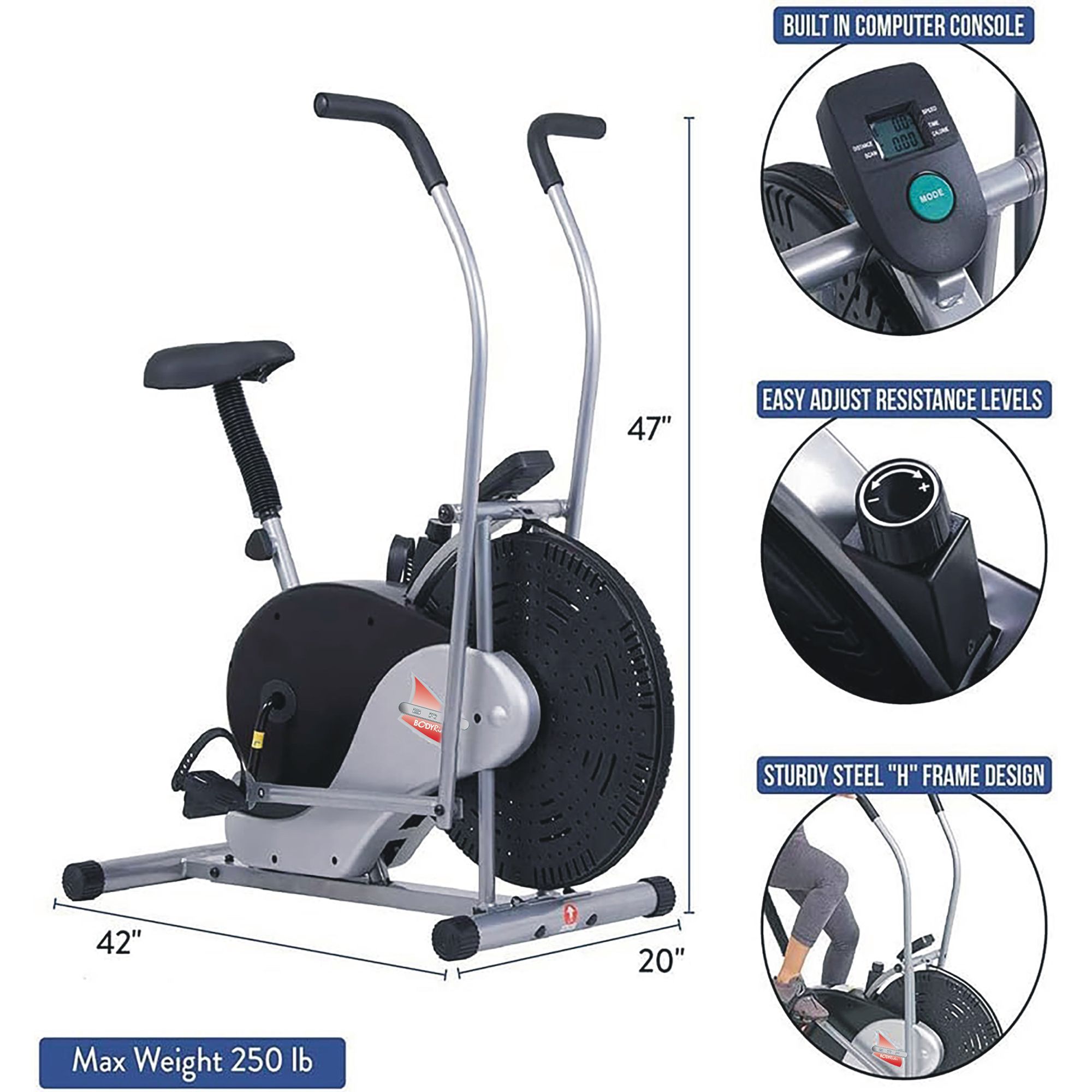 Body Rider Upright Fan Exercise Bike product image