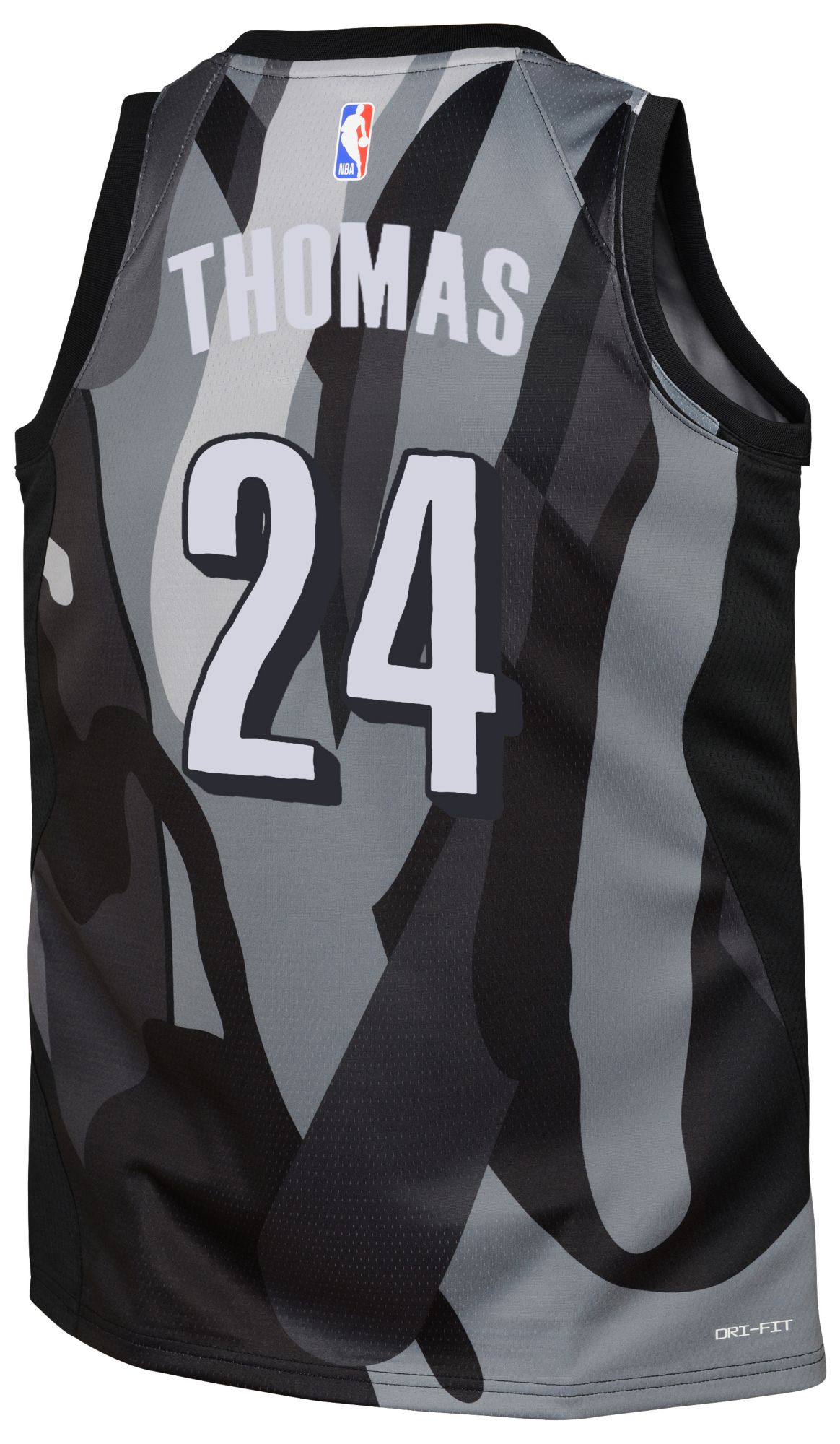 Nike Adult 2024-25 City Edition Brooklyn Nets Cam Thomas #24 Black Swingman Jersey product image