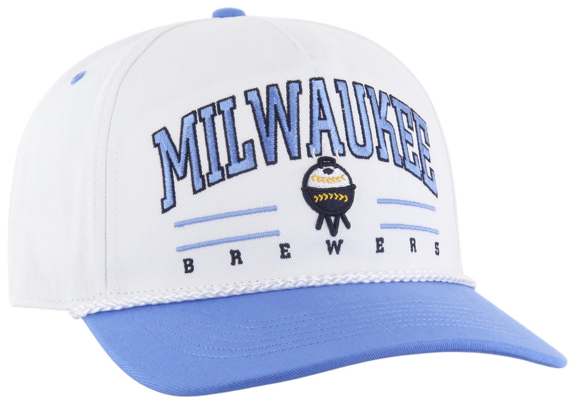 '47 Adult Milwaukee Brewers White Roscoe Rope Hitch Adjustable Hat product image