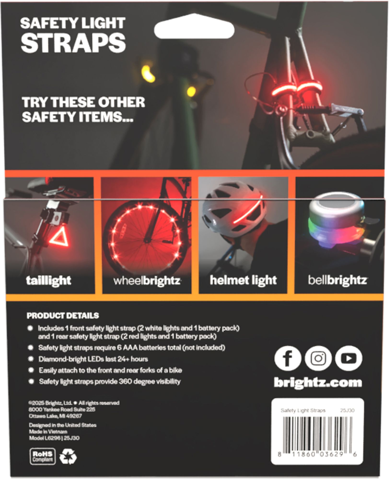 Brightz Unisex Bike Safety Light Straps product image