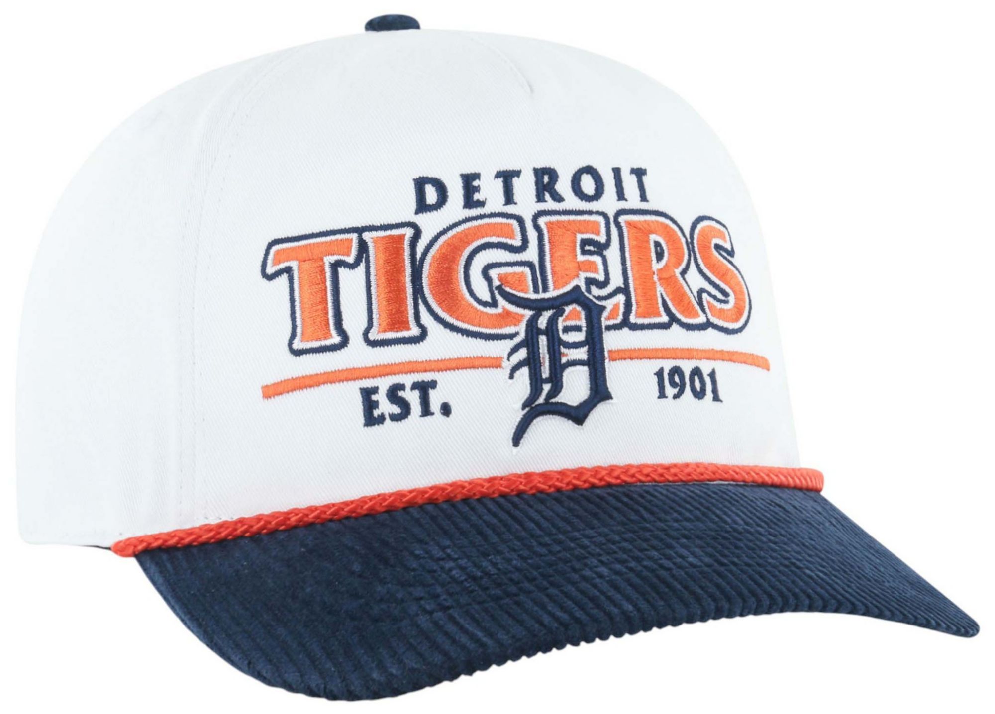 '47 Adult Detroit Tigers White Rustic Hitch Adjustable Hat product image