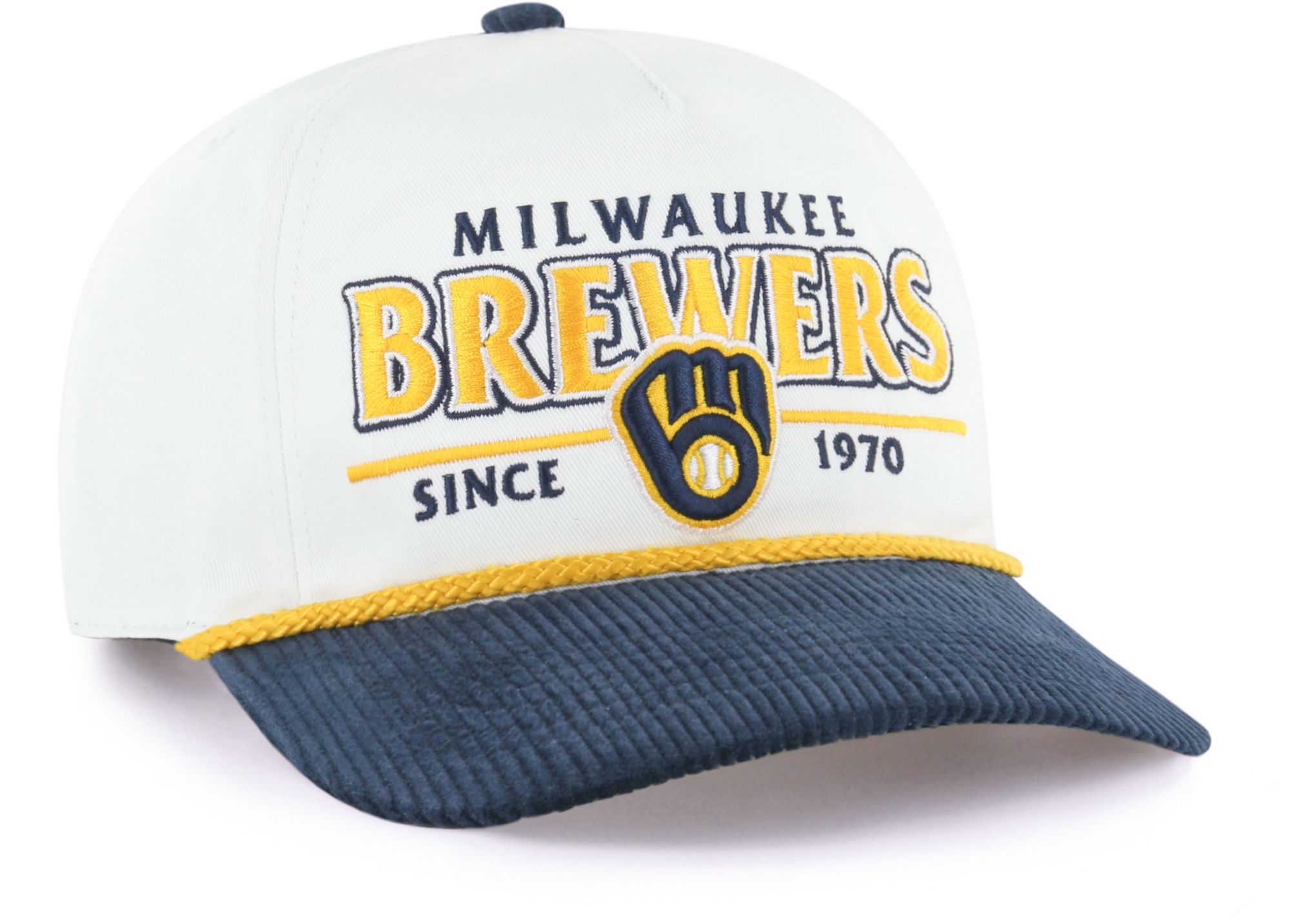'47 Adult Milwaukee Brewers White Rustic Hitch Adjustable Hat product image
