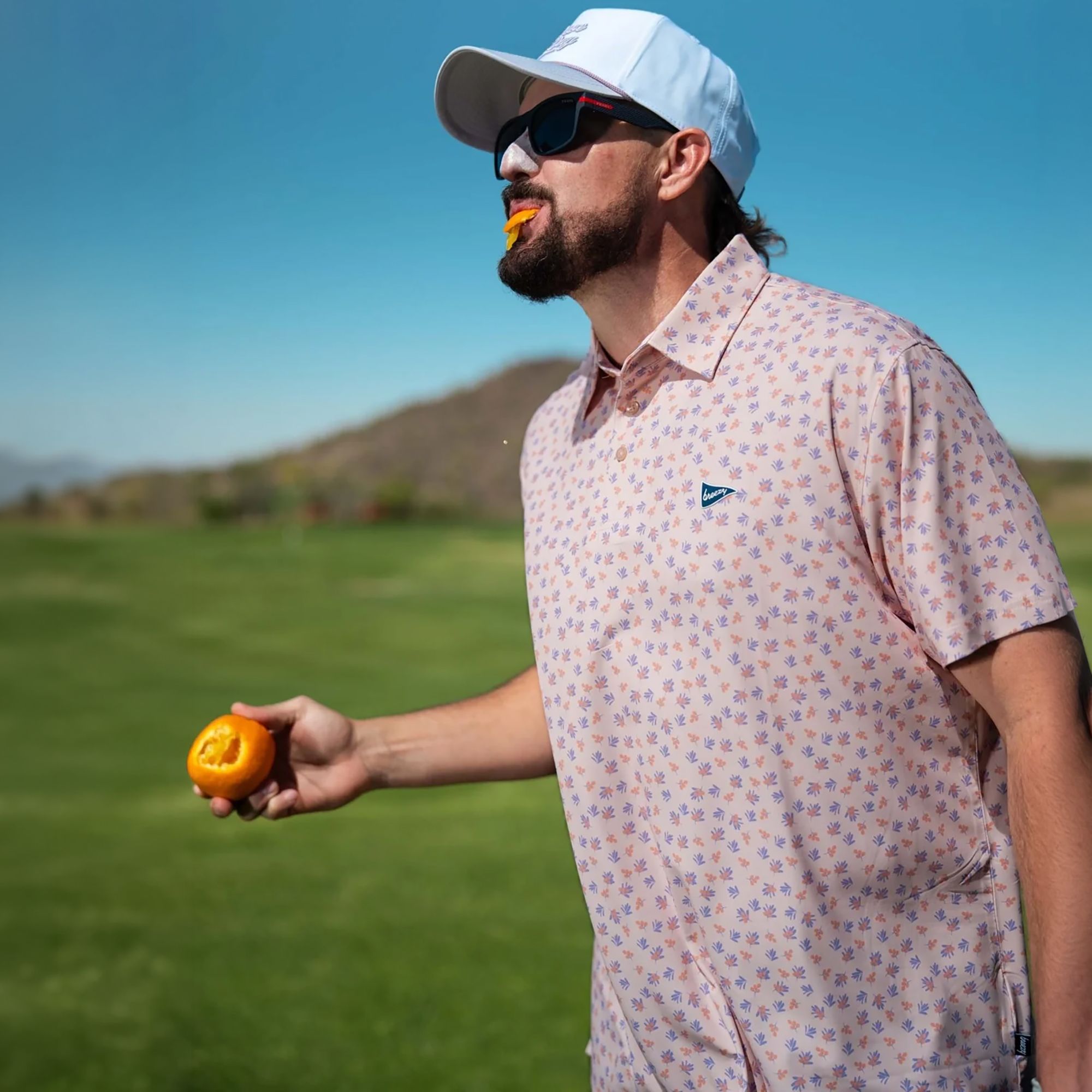 Breezy Golf Men's The Orange Berries Golf Polo product image