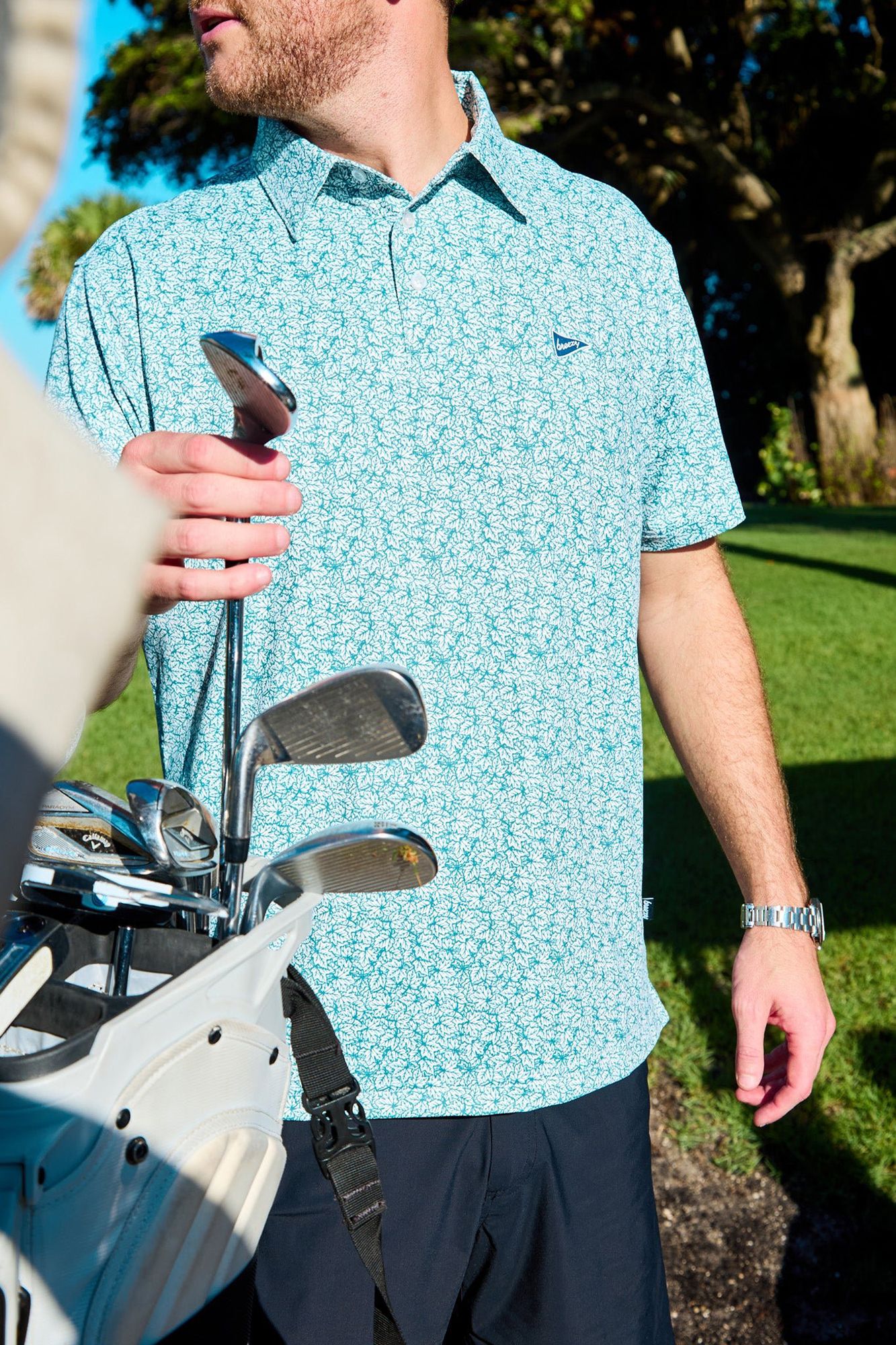 Breezy Golf Men's The Raking Leave Golf Polo product image