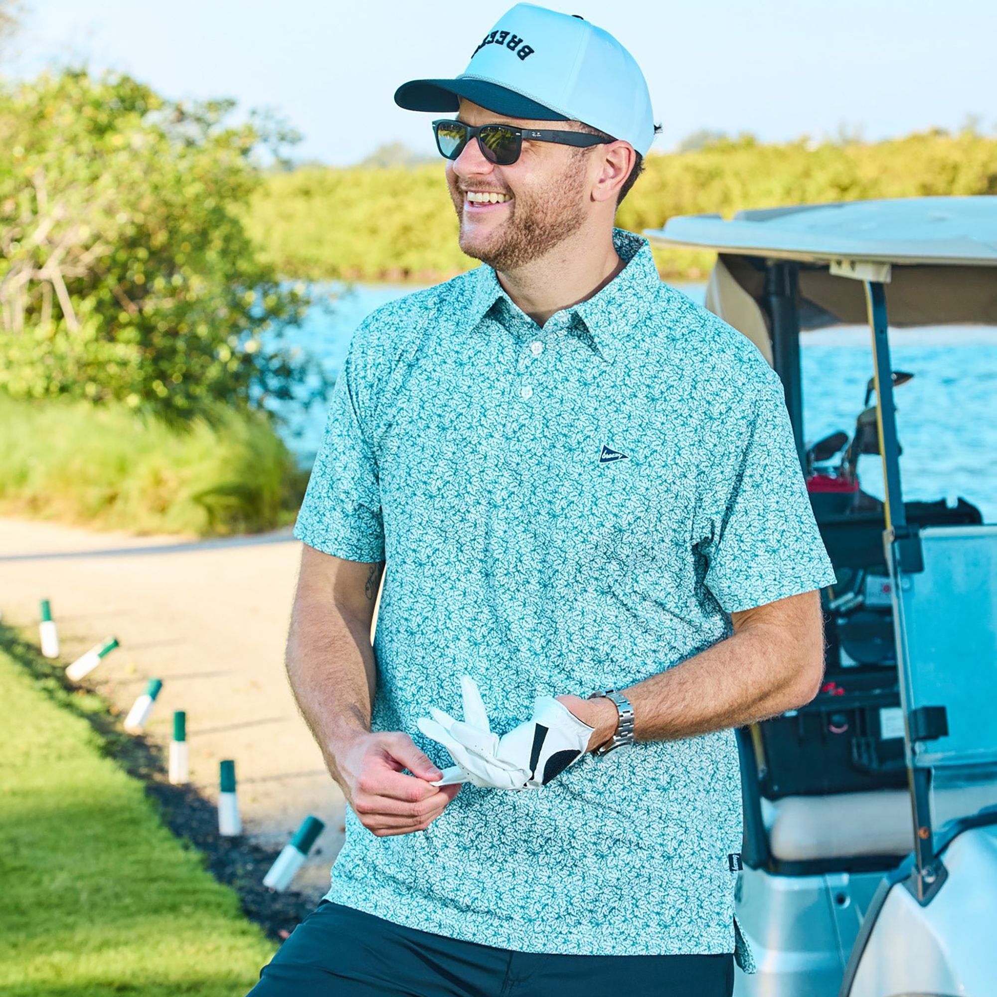 Breezy Golf Men's The Raking Leave Golf Polo product image