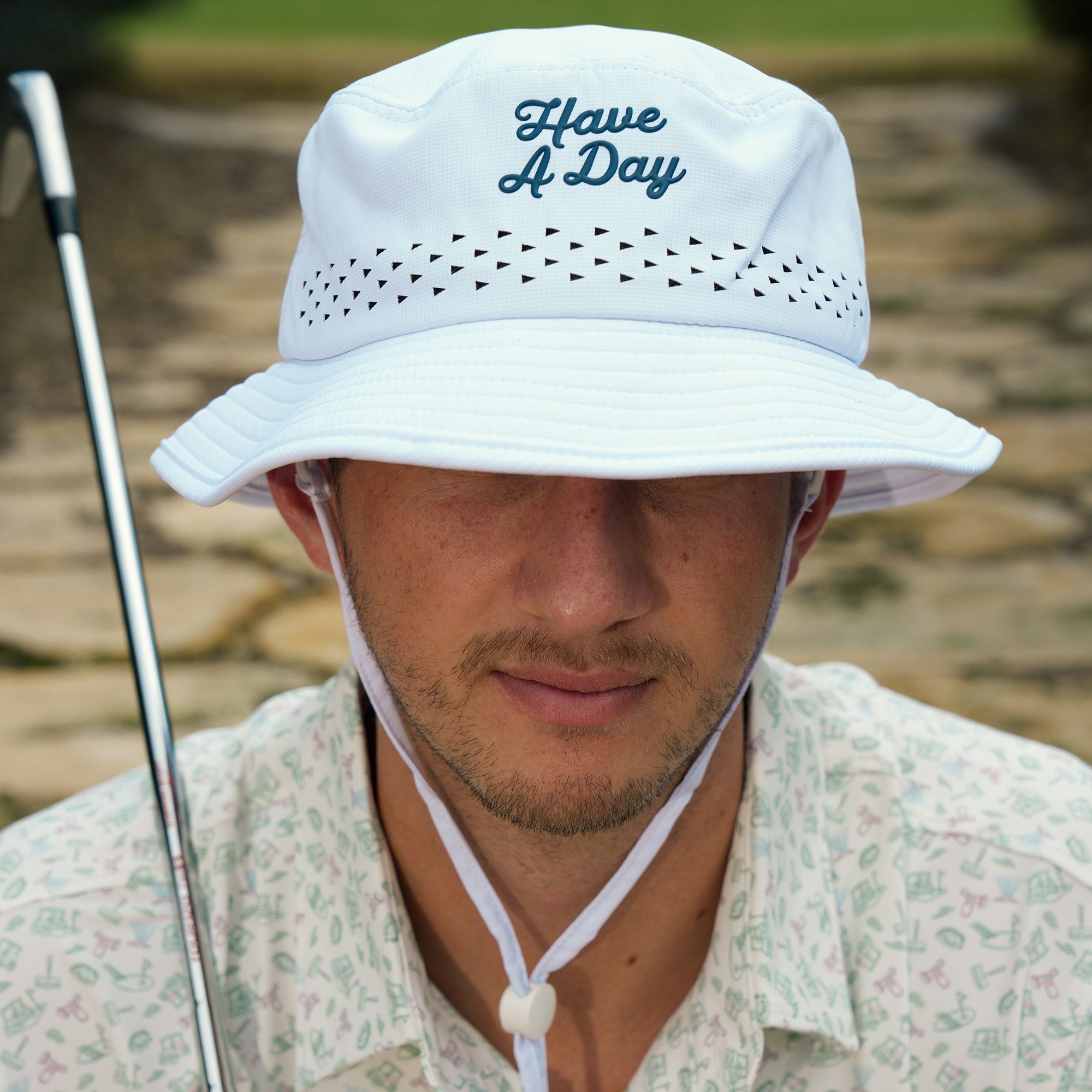 Breezy Golf Men's Have A Day Perforated Bucket Hat product image