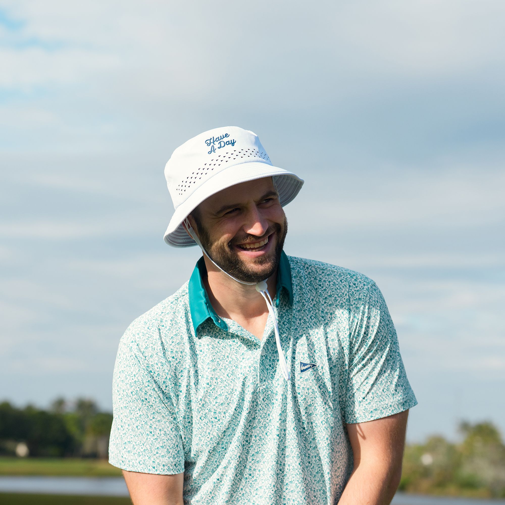 Breezy Golf Men's Have A Day Perforated Bucket Hat product image