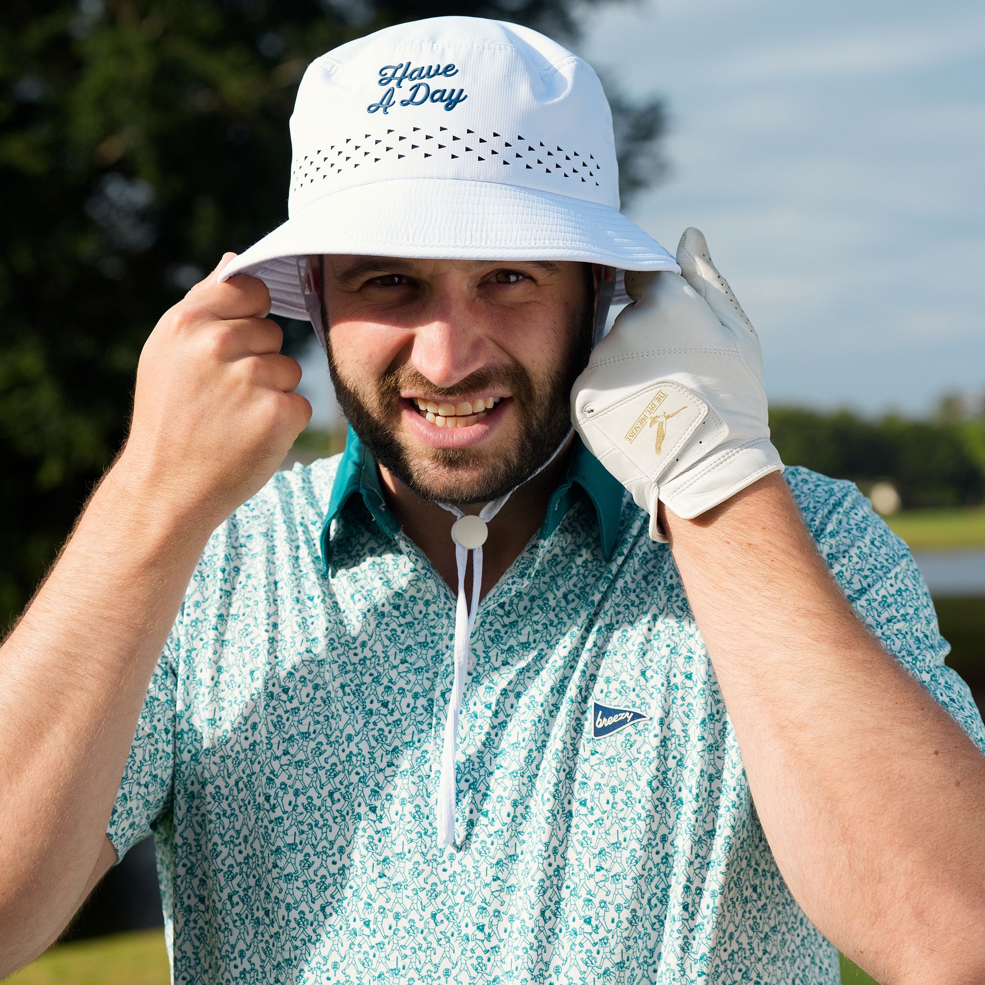Breezy Golf Men's Have A Day Perforated Bucket Hat product image