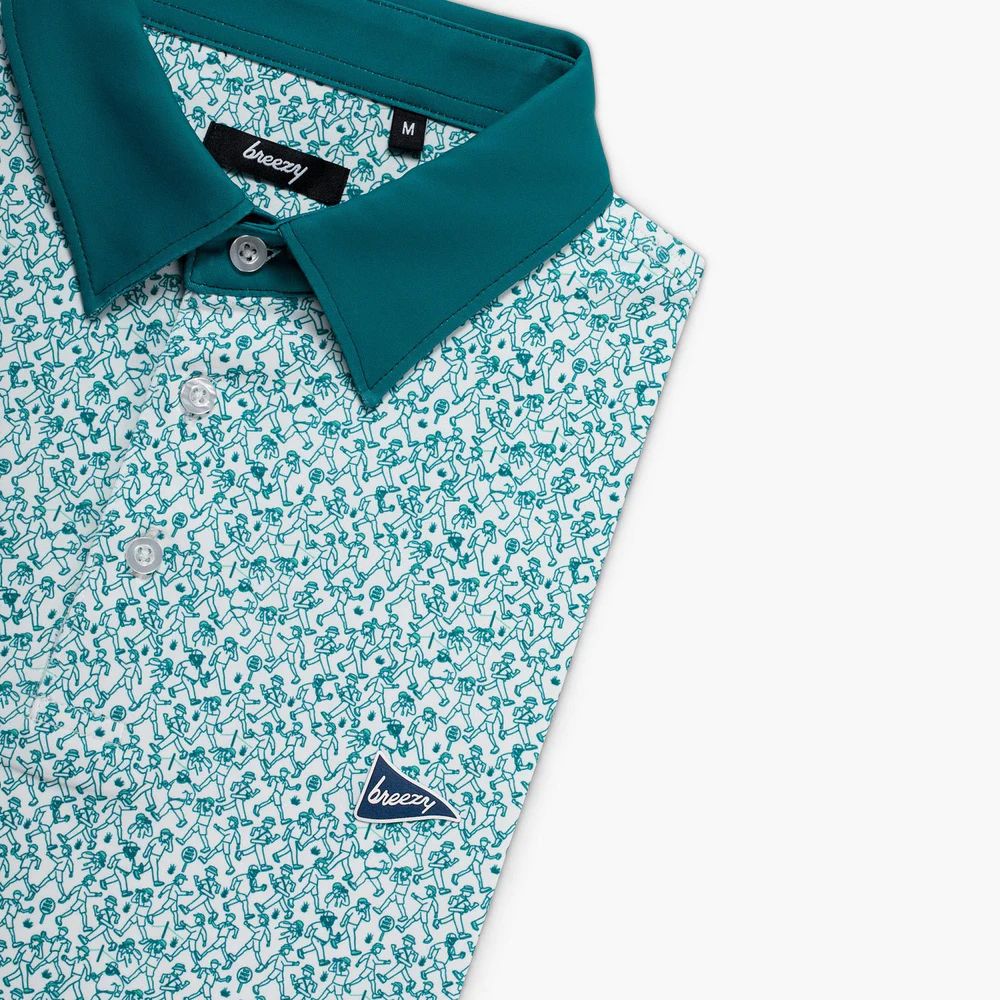Breezy Golf Men's The Footrace To 18 Golf Polo product image