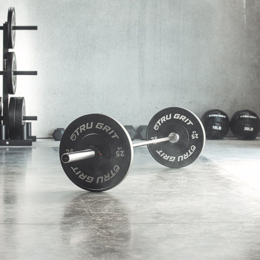 Tru Grit 45 lb. Black Zinc Barbell product image