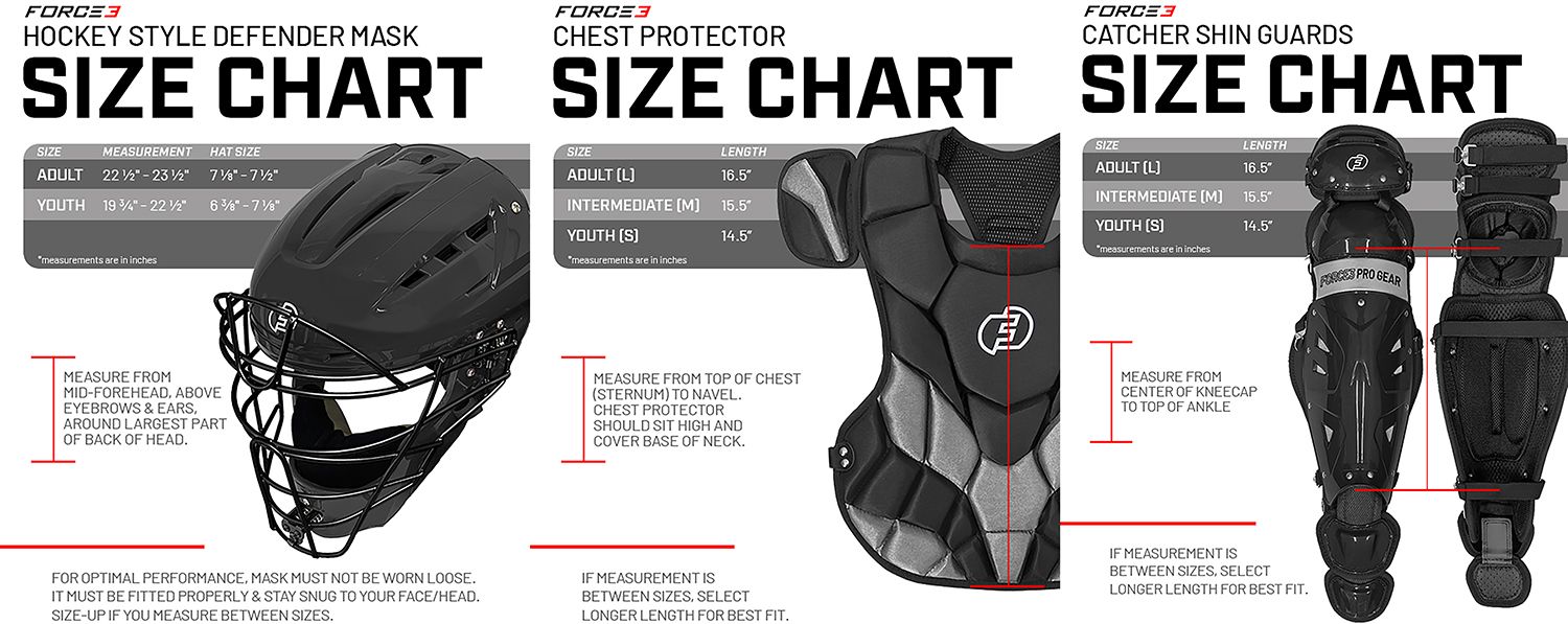 Force3 Pro Gear Youth Catcher's Set w/ Hockey Style Defender Mask product image