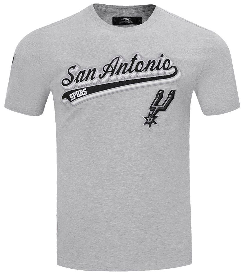 Pro Standard Men's San Antonio Spurs Gray Script Tail Short Sleeve T-Shirt product image