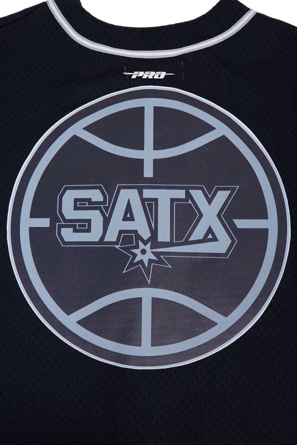 Pro Standard Men's San Antonio Spurs Black Script Tail Mesh Button Down Shirt product image