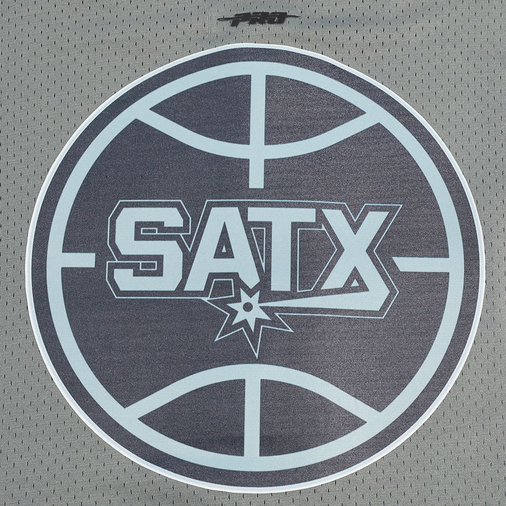 Pro Standard Men's San Antonio Spurs Gray Script Tail Mesh Button Down Shirt product image