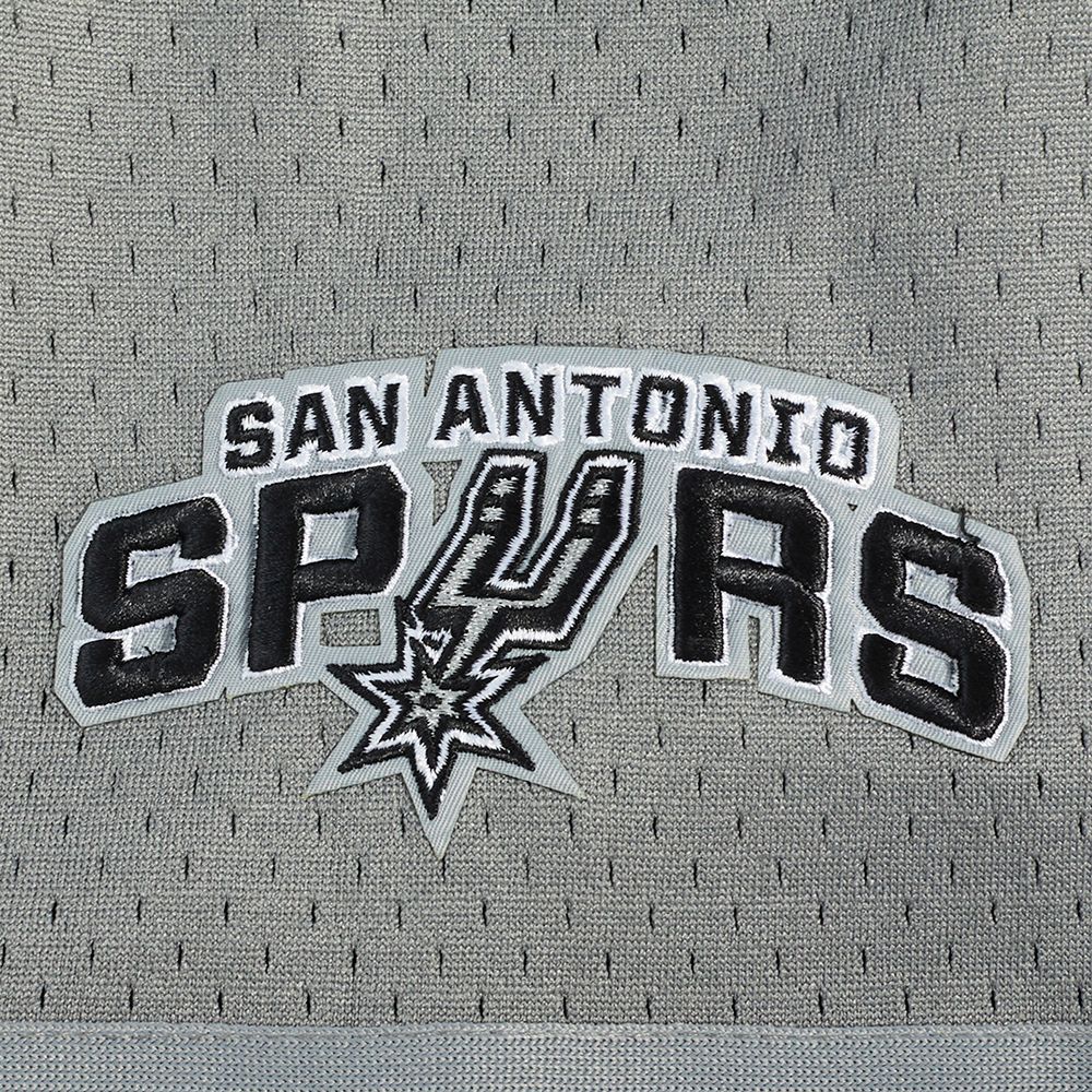 Pro Standard Men's San Antonio Spurs Gray Script Tail Mesh Button Down Shirt product image
