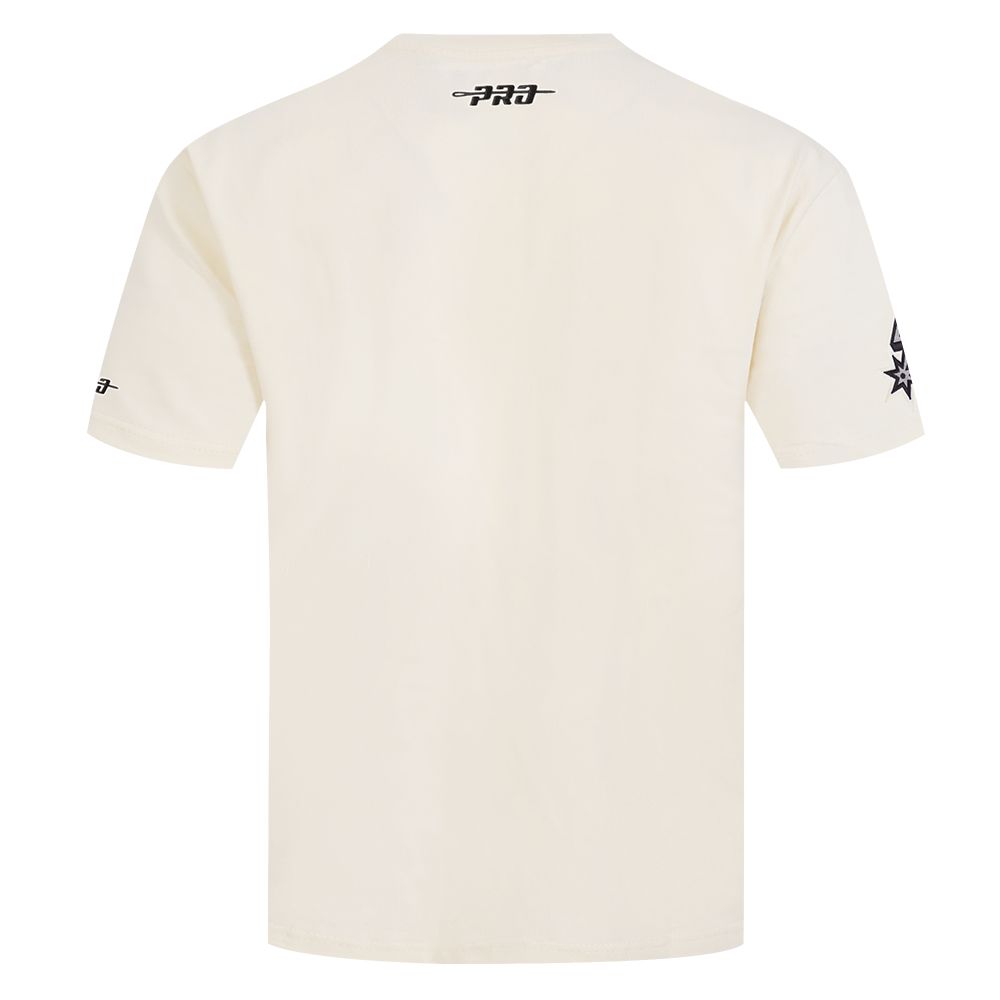 Pro Standard Men's San Antonio Spurs Off White Script Drop Shoulder T-Shirt product image