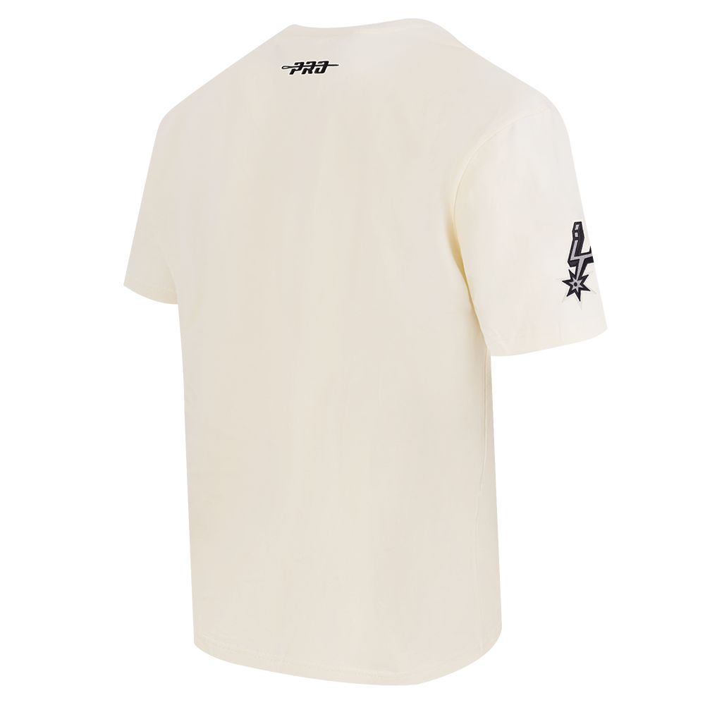 Pro Standard Men's San Antonio Spurs Off White Script Drop Shoulder T-Shirt product image