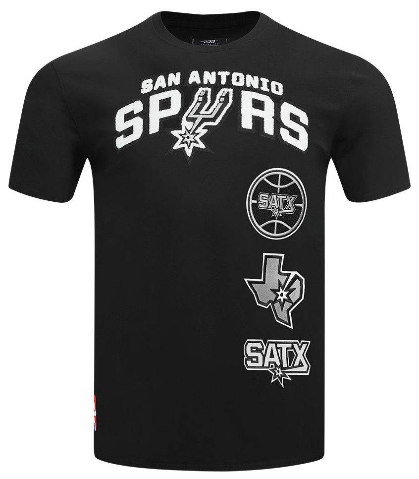 Pro Standard Men's San Antonio Spurs Black Retro Classic Striped Short Sleeve T-Shirt product image