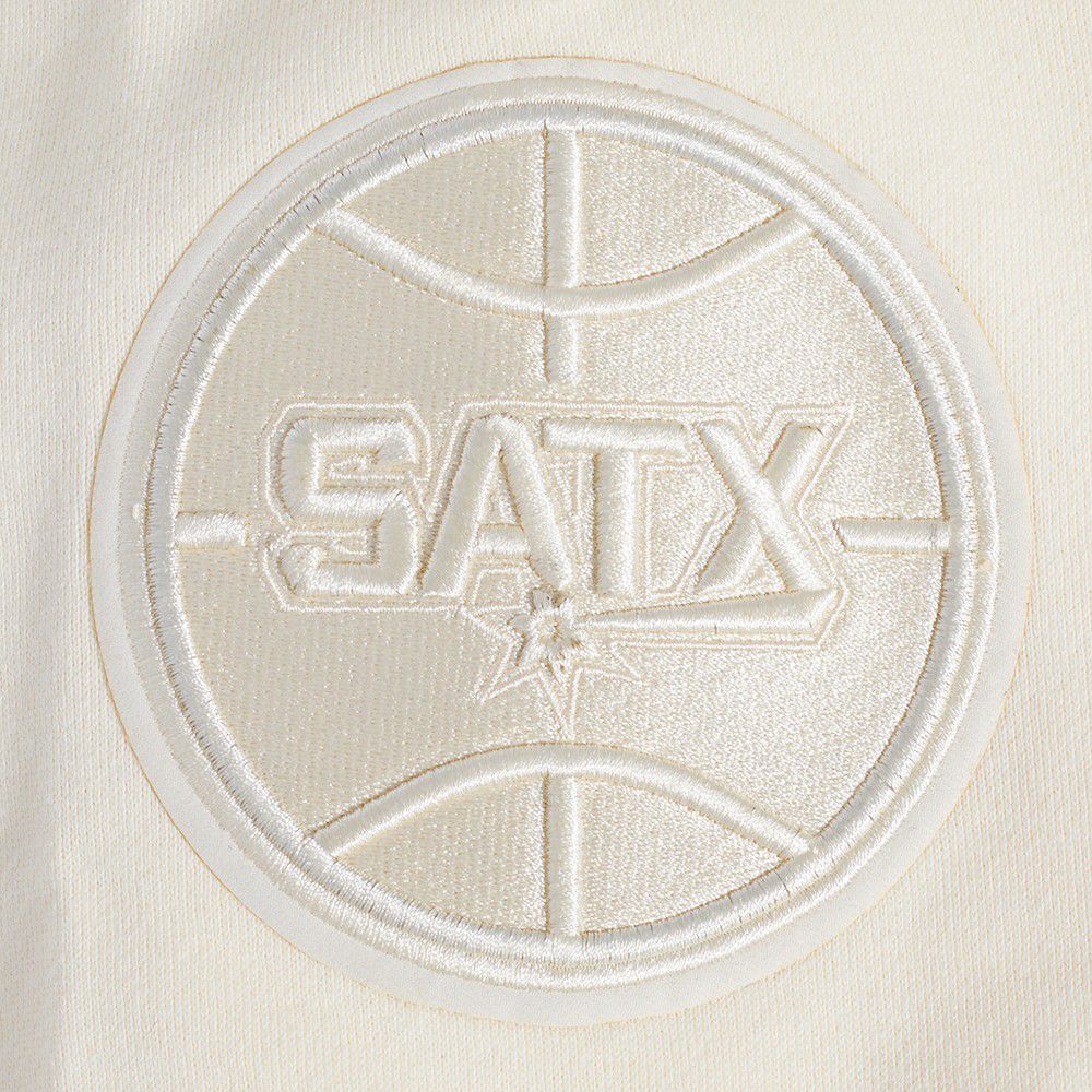 Pro Standard Men's San Antonio Spurs Off White Neutral Fleece Shorts product image