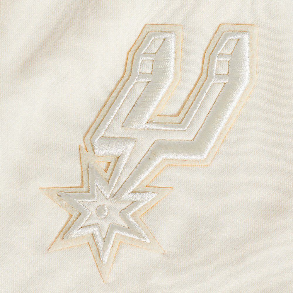 Pro Standard Men's San Antonio Spurs Off White Neutral Fleece Shorts product image