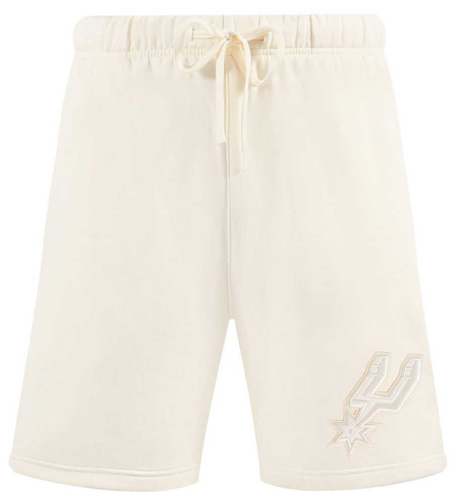 Pro Standard Men's San Antonio Spurs Off White Neutral Fleece Shorts product image