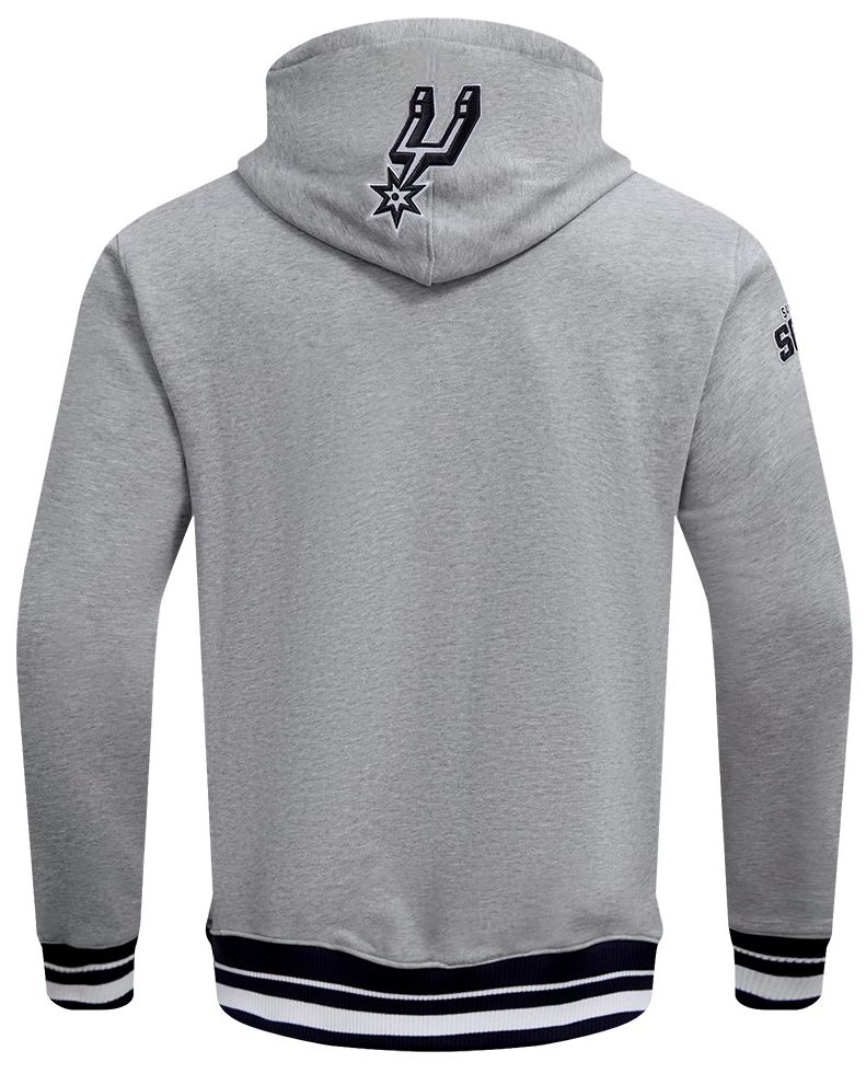 Pro Standard Men's San Antonio Spurs Grey Script Tail Fleece Pullover Hoodie product image