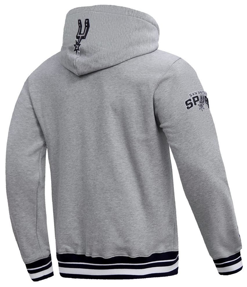 Pro Standard Men's San Antonio Spurs Grey Script Tail Fleece Pullover Hoodie product image